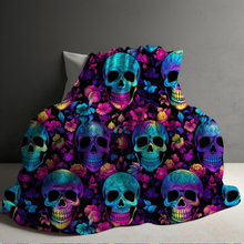 Load image into Gallery viewer, Blanket Halloween #25 - Rainbow Skull - PREORDER ends 7/25
