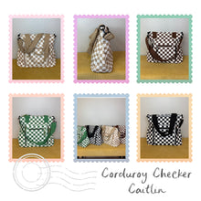 Load image into Gallery viewer, Caitlin Handbag - Corduroy Checker
