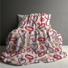 Load image into Gallery viewer, Blanket - Valentine’s Day - Leash Paw Dog Heart