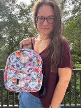 Load image into Gallery viewer, Mini Backpack - Floral Black & White