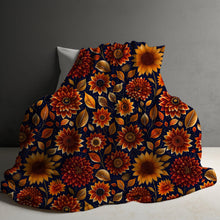 Load image into Gallery viewer, Blanket Halloween #26 - Moody Crimson Floral