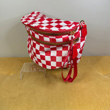 Load image into Gallery viewer, The Roni Nylon Crossbody - Checkered Red