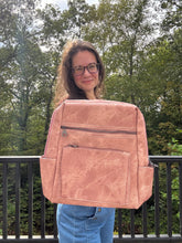 Load image into Gallery viewer, Denim Suede Brooke Backpack + Pouch