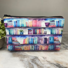 Load image into Gallery viewer, Pouch - Book, Watercolor Shelves