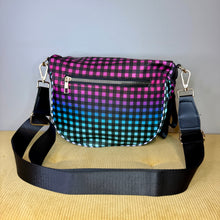 Load image into Gallery viewer, The Roni Nylon Crossbody - Plaid Ombre Black