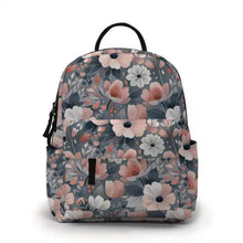 Load image into Gallery viewer, Mini Backpack - Grey Pink Floral