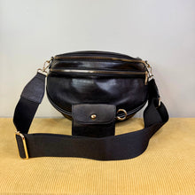 Load image into Gallery viewer, The Roni Nylon Crossbody - Faux Leather Black