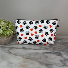 Load image into Gallery viewer, Pouch - Dog Cat Paw Black Heart