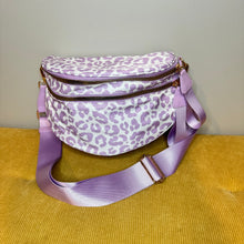 Load image into Gallery viewer, The Roni Nylon Crossbody - Animal Print Light Purple