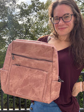 Load image into Gallery viewer, Denim Suede Brooke Backpack + Pouch