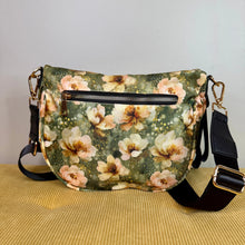 Load image into Gallery viewer, The Roni Nylon Crossbody - Floral Green Magnolia