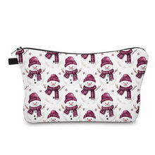 Load image into Gallery viewer, Pouch - Christmas - Snowman Maroon