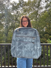 Load image into Gallery viewer, Denim Suede Brooke Backpack + Pouch