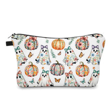 Load image into Gallery viewer, Pouch - Halloween Fall - Floral Pumpkin Ghost