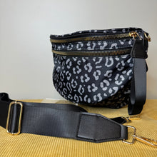 Load image into Gallery viewer, The Roni Nylon Crossbody - Black & Grey Animal