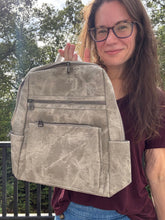 Load image into Gallery viewer, Denim Suede Brooke Backpack + Pouch
