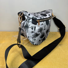 Load image into Gallery viewer, The Roni Nylon Crossbody - Floral Grey Black Shadow