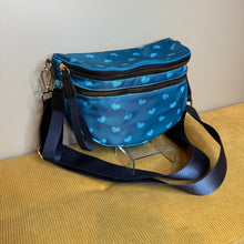 Load image into Gallery viewer, The Roni Nylon Crossbody - Dark Blue Hearts