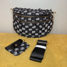 Load image into Gallery viewer, The Roni Nylon Crossbody - Checkered Denim - PREORDER