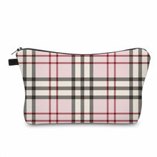 Load image into Gallery viewer, Pouch - Plaid Pink & Tan