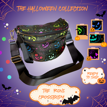 Load image into Gallery viewer, The Roni Nylon Crossbody - Halloween Fall Rainbow Pumpkin Faces
