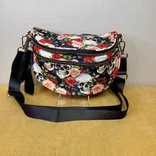 Load image into Gallery viewer, The Roni Nylon Crossbody - Skull Floral
