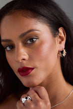 Load image into Gallery viewer, Crystal Bat Hoop Earrings