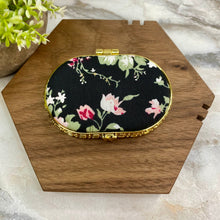 Load image into Gallery viewer, Compact Mirror - Black Floral (by shape)