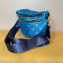 Load image into Gallery viewer, The Roni Nylon Crossbody - Dark Blue Hearts