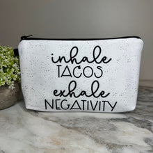 Load image into Gallery viewer, Pouch - Taco, Inhale Tacos Grey