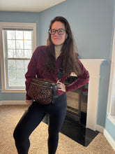 Load image into Gallery viewer, The Roni Nylon Crossbody - Animal Print Black & Caramel