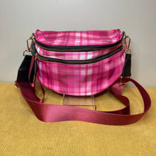 Load image into Gallery viewer, The Roni Nylon Crossbody - Pink Plaid