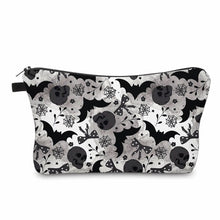 Load image into Gallery viewer, Pouch - Halloween Fall - Skull Bow Bat Spiderweb