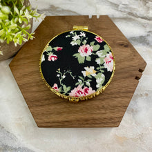 Load image into Gallery viewer, Compact Mirror - Black Floral (by shape)
