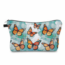 Load image into Gallery viewer, Pouch - Butterfly Orange Teal Watercolor