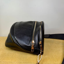 Load image into Gallery viewer, The Roni Nylon Crossbody - Faux Leather Black