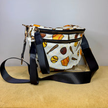 Load image into Gallery viewer, The Roni Nylon Crossbody - Softball on White