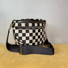 Load image into Gallery viewer, The Roni Crossbody - Canvas Black + Tan Check