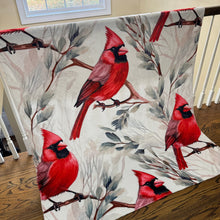 Load image into Gallery viewer, Blanket - Christmas - Red Cardinal