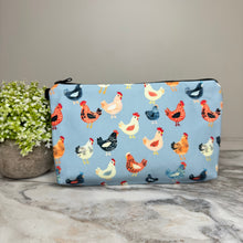 Load image into Gallery viewer, Pouch - Chicken on Blue