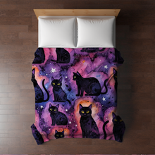 Load image into Gallery viewer, Blanket - Halloween - Black Cat Galaxy
