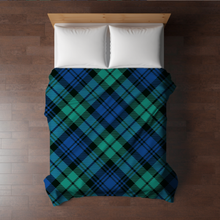 Load image into Gallery viewer, Blanket Christmas #1 - Green + Blue Plaid - PREORDER
