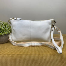 Load image into Gallery viewer, Megan Clutch Crossbody - Genuine Leather - White - LAST ONE LEFT