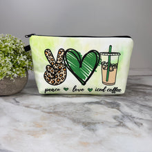 Load image into Gallery viewer, Pouch - Coffee, Peace Love Iced Coffee