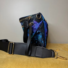 Load image into Gallery viewer, The Roni Nylon Crossbody - Blue Green Purple Galaxy