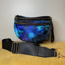 Load image into Gallery viewer, The Roni Nylon Crossbody - Blue Green Purple Galaxy