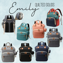 Load image into Gallery viewer, Emily Travel Bag - Quilted Solids