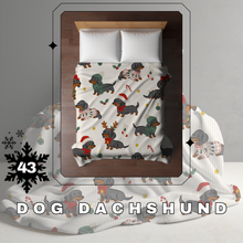 Load image into Gallery viewer, Blanket Christmas #43 - Dog Dachshund - PREORDER