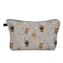Load image into Gallery viewer, Pouch - Coffee Grey Flowers