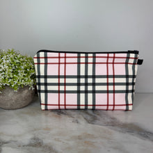 Load image into Gallery viewer, Pouch - Plaid Pink & Tan